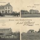 Bischofsburg, Ostpreußen - Offizierskasino; Kasernenhof; Lazarett (Zeno Ansichtskarten)