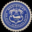 Siegelmarke Magistrat der Stadt Sensburg Ostpreußen W0309546